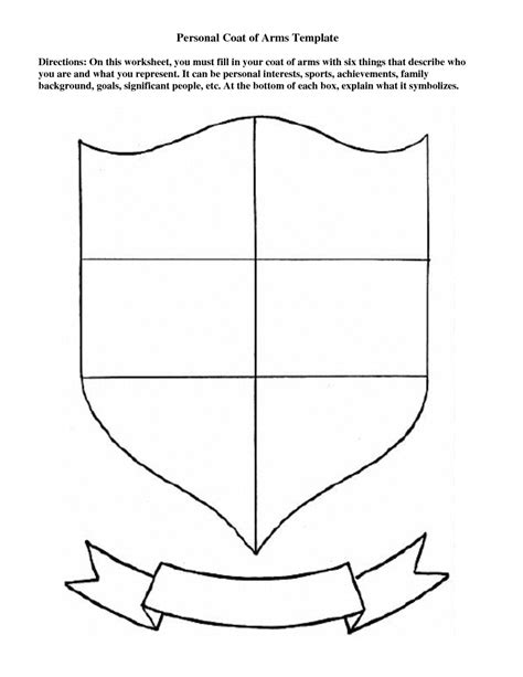 personal coat  arms template coat  arms templates pertaining