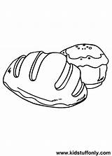 Bread Coloring Pages Slice Getcolorings sketch template