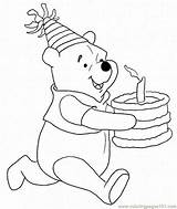 Pooh Pages Coloring Winnie Classic Birthday Getcolorings Drawn sketch template