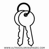 Keys Keychain Llave Pages Llaves Ultracoloringpages sketch template