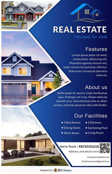 real estate flyer template powerpoint financial report