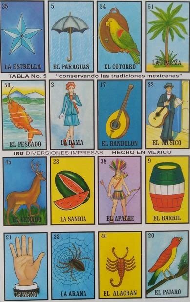 lotería mexicana 20 tablas 23 por 35 cm con 54 cartas mercado libre