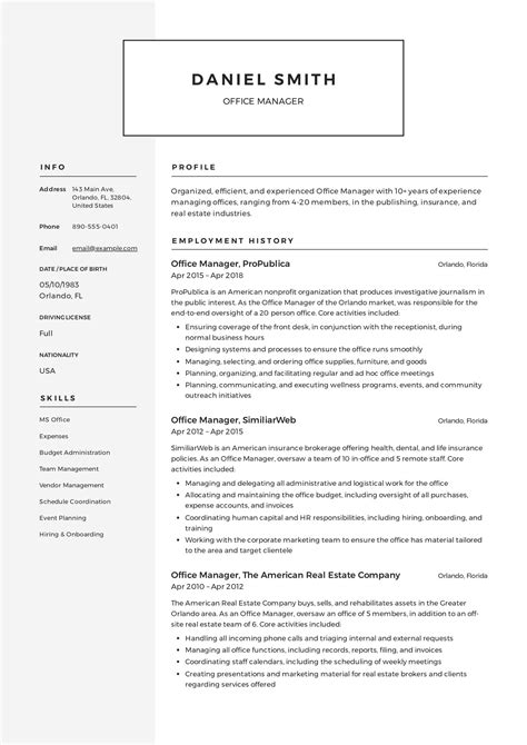 guide office manager resume  samples