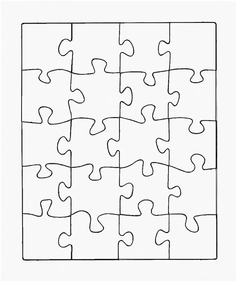 printable jigsaw puzzle template