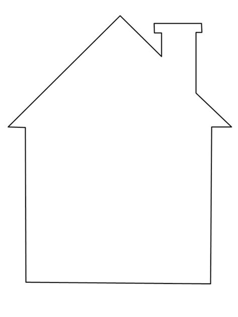 printable house colouring  picture printable coloring simple house