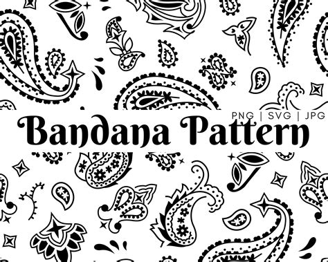 bandana pattern svg bandana pattern transparent background etsy