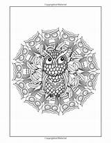 Mandala Coloring Owls Pages Color Pattern Books Mandalas Intricate Choose Board Colouring sketch template