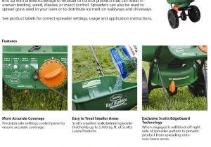 scotts edgeguard mini spreader settings chart lawn food fertilizer weed feed  mosskiller