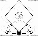 Diamond Cartoon Sick Mascot Suit Card Coloring Clipart Cory Thoman Outlined Vector sketch template