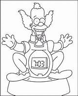 Krusty Clown Simpsons Information sketch template