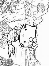 Kitty Mermaid Hello Coloring Pages Color sketch template