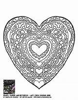 Coloring Pages Flowers Heart Hearts Complicated Drawing Flower Color Printable Colouring Getdrawings Adult Mandala Stress Anti Adults Doodle Getcolorings Choose sketch template