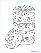 Donuts Donut Glaze Mombrite Stacked sketch template
