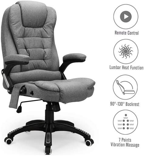 ergonomic office chair with heated massage high back