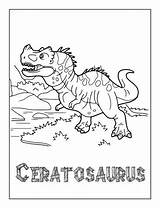 Dinosaur Ceratosaurus Printablesfree sketch template