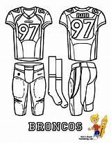 Coloring Pages Denver Broncos Jersey Football Printable Quarterback Sports Bronco Jerseys Ford Template Color Getcolorings Getdrawings Sport Library Clipart Popular sketch template