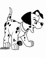 101 Dalmatians Coloring Pages Wizzer Barking Disneyclips Funstuff sketch template