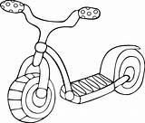 Coloring Pages Scooter Electric Template Getdrawings Toy sketch template