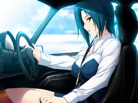 anime girl driving car lovely beauty wallpaper 1440x1080