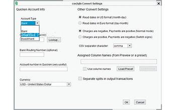 CSV2QFX screenshot #5