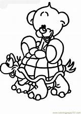 Pimboli Tartaruga Ausmalbild Montado Ursinho Schildkröte Malvorlage Heros Trickfilmfiguren Sagt Hallo Reitet Paginas Tudodesenhos Colorare Malvorlagen Cartoni sketch template