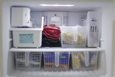 organized freezer top bottom style fridge simply organized