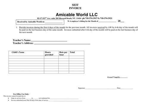 invoice template  word   formats