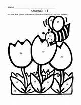 Coloring Doubles Pages Math Plus Spring Colouring Sheets sketch template