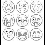 emoji coloring pages  printable  art kit