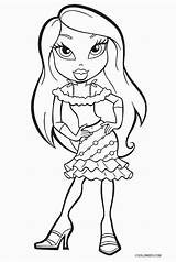 Bratz Coloring Pages Doll Printable Kids Cool2bkids Getdrawings Drawing sketch template