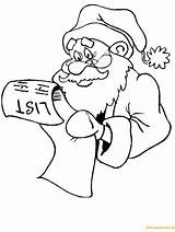 Santa Claus Coloring List Pages Kids Christmas List11 Check Checking Print His Kerstman Fun Printable Color sketch template