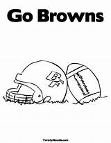 Browns Coloring Pages Cleveland Logo Popular Template Coloringhome sketch template