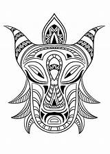 Mask Coloring Pages Gas Getcolorings African Quality sketch template