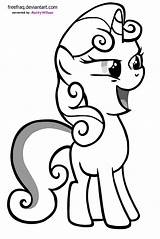 Sweetie Belle Coloring Pages Baby Pony Little Template sketch template