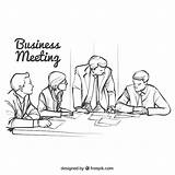 Meeting Business Sketches Vector sketch template