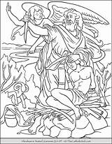 Abraham Isaac Sacrifice Abram Thecatholickid sketch template