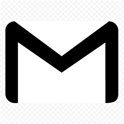 black white hd gmail envelope symbol logo icon citypng