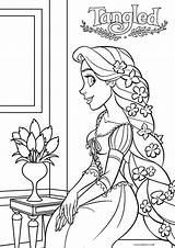 Rapunzel Coloring Pages Tangled Printable Kids Pretty Cool2bkids Colouring Entitlementtrap Disney Princess sketch template