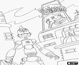 Robots Coloring Pages Oncoloring City sketch template