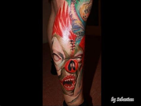 Tatuaż Fantasy Noga Klaun Przez Baltic Tattoo