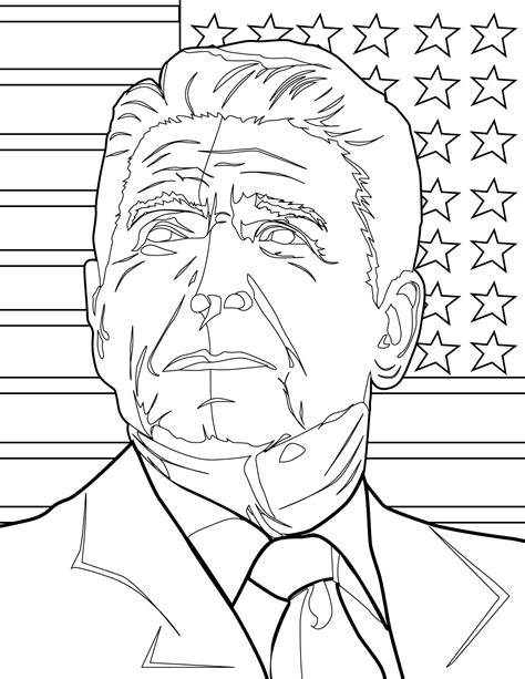 ronald reagan coloring pages coloring pages