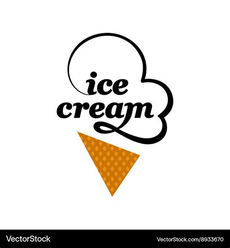 ice cream logo royalty  vector image vectorstock