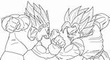 Goku Vegeta Majin Ssj2 Lineart Brusselthesaiyan sketch template