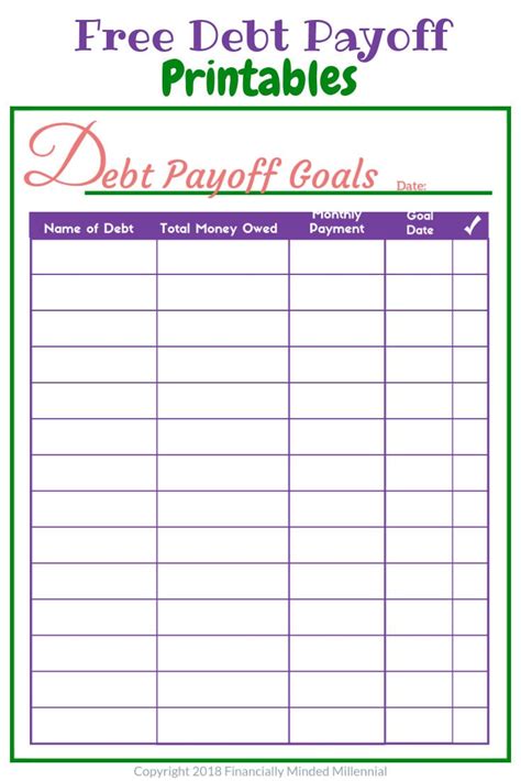 printable debt payoff worksheet db excelcom