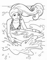 Coloring Pages Barbie Mermaid Fairy Girl Girls Fresh Getcolorings Printable Getdrawings sketch template