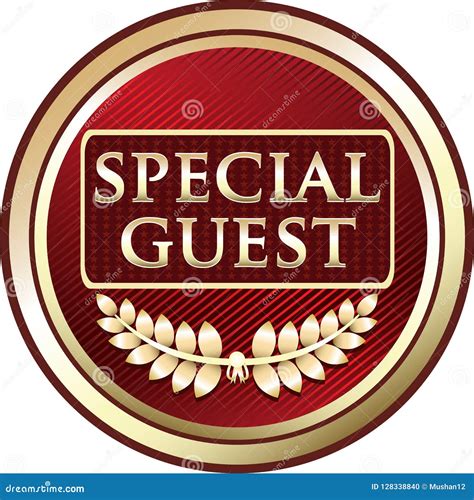 special guest luxury red emblem icon stock vector illustration