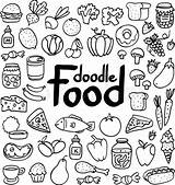 Doodles Easy Doodle Food Simple Cute Drawing Drawings Vegetables Vector Draw Doodling Beginners Bullet Book Journal Kids Colourbox Set Various sketch template