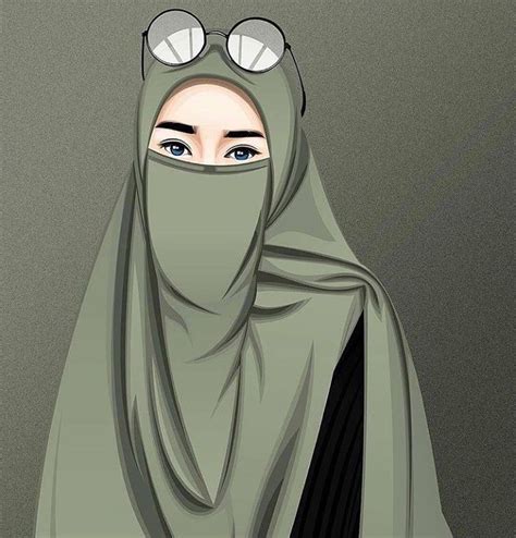 gambar kartun anime wanita muslim miki kartun