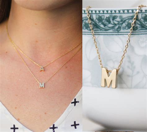 gold initial necklace personalized initial necklace gold