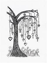 Tree Willow Drawing Line Simple Drawings Dangles Zen Heart Doodle Getdrawings Younger Designed Zentangle Sandy Rosenvinge Sister Doodles sketch template
